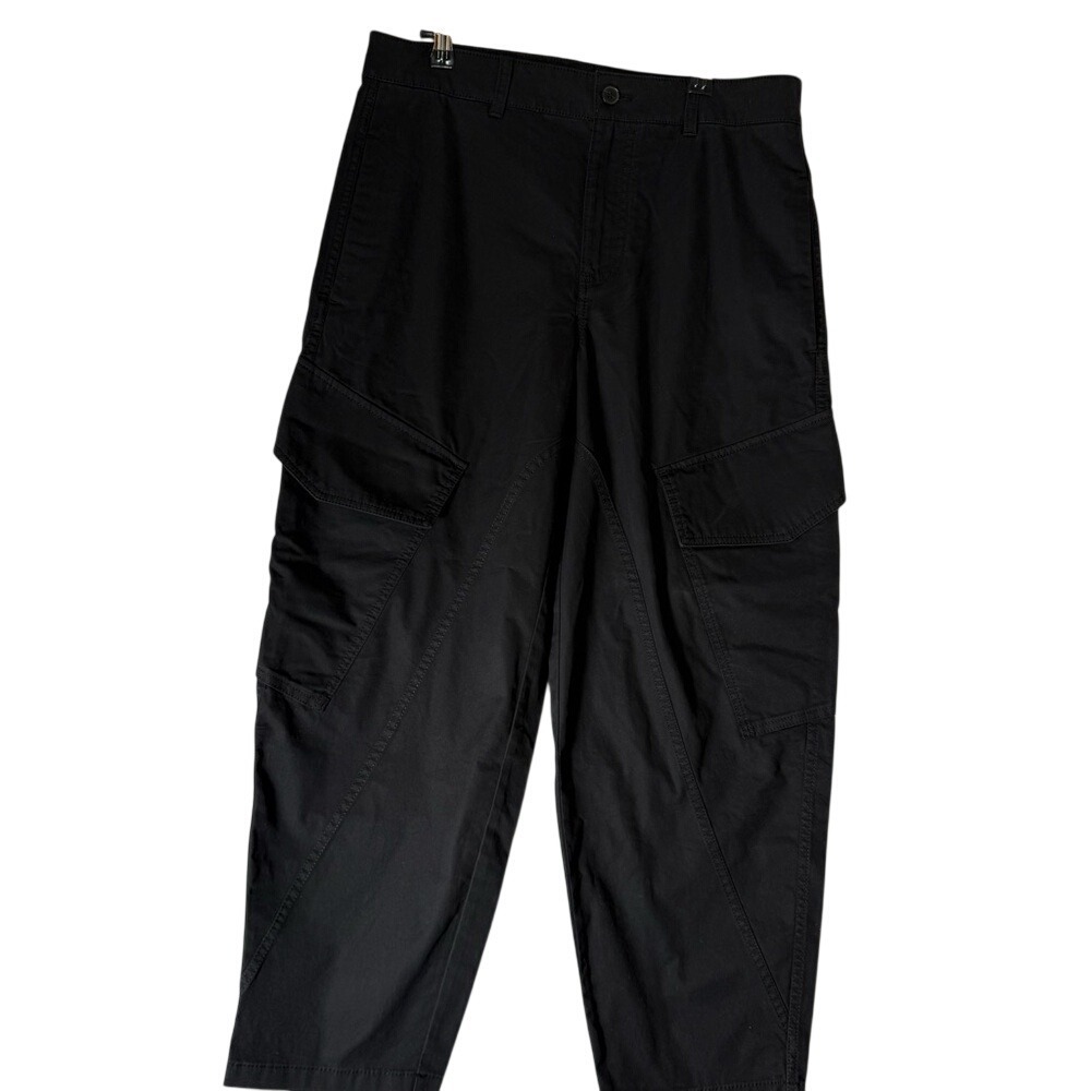 Madewell NWT Seamed Utility Barrel Leg Black Pant Women's Size 6‎